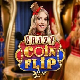 Crazy Coin Flip slot logo by Evolution at Magius Casino