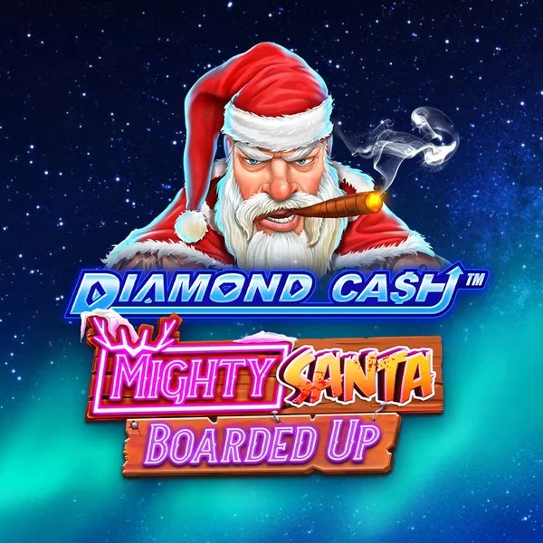 Diamond Cash Mighty Santa Boarded Up online game logo by Greentube on magiuscasino-espana.com