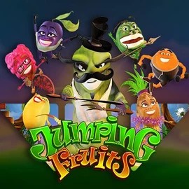 Jumping Fruits slot logo by Wazdan at Magius Casino